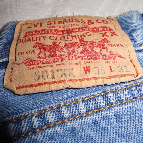 Levis Other - Vintage Levi 501XX Red Tab Leather Patch 34x30